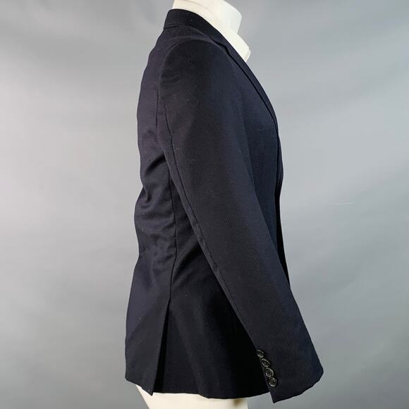BAND OF OUTSIDERS Size 40 Regular Navy Grey Stripe Wool Notch Lapel Sport Coat - Picture 3 of 9